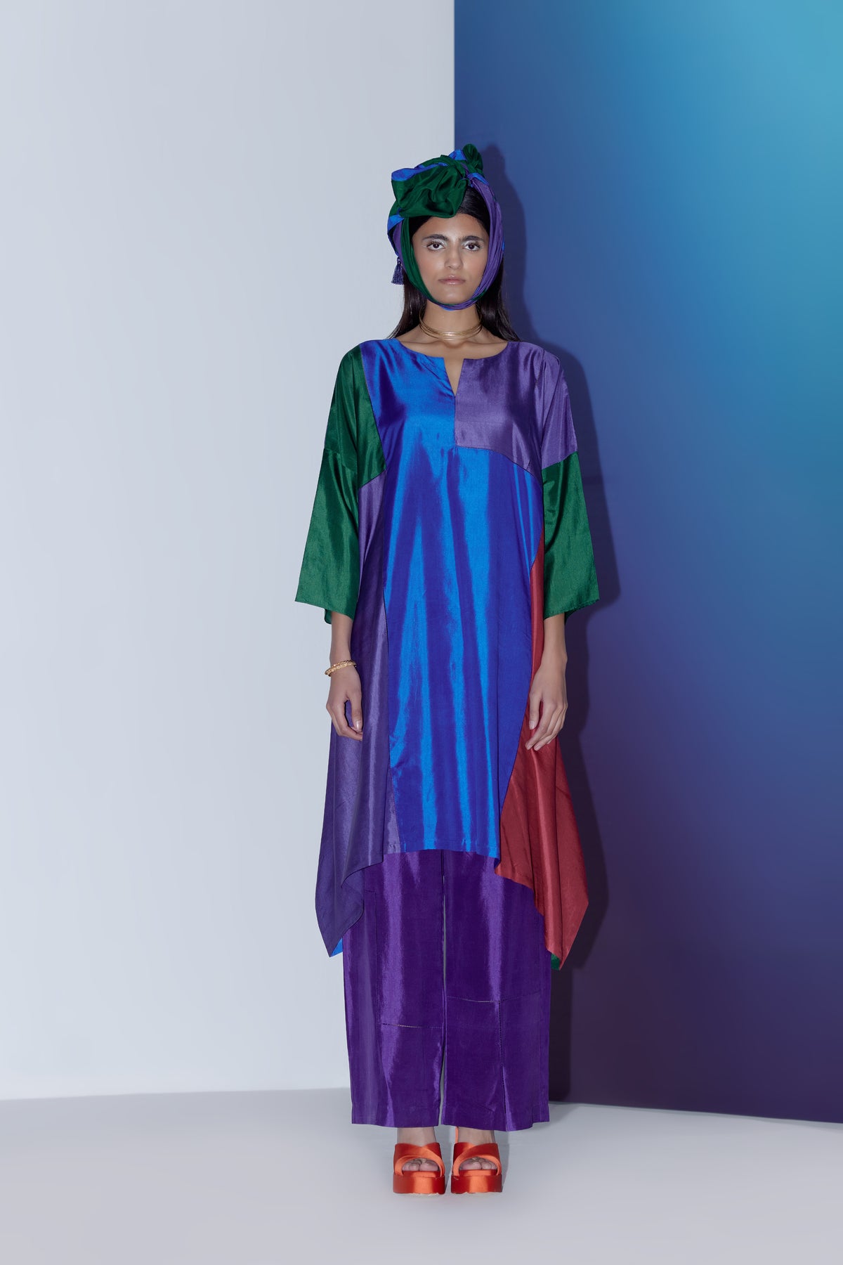 Colour Block Oversized Kurta