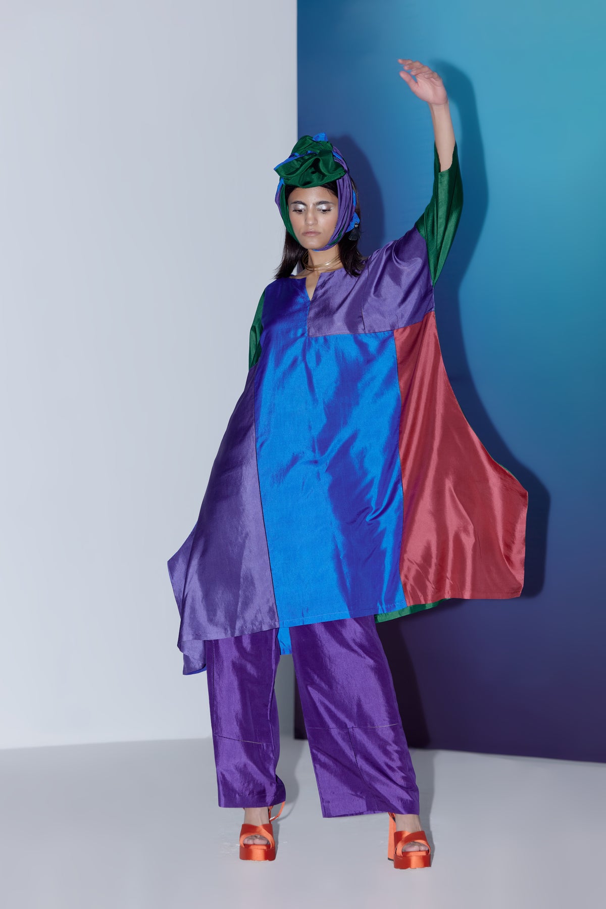 Colour Block Oversized Kurta