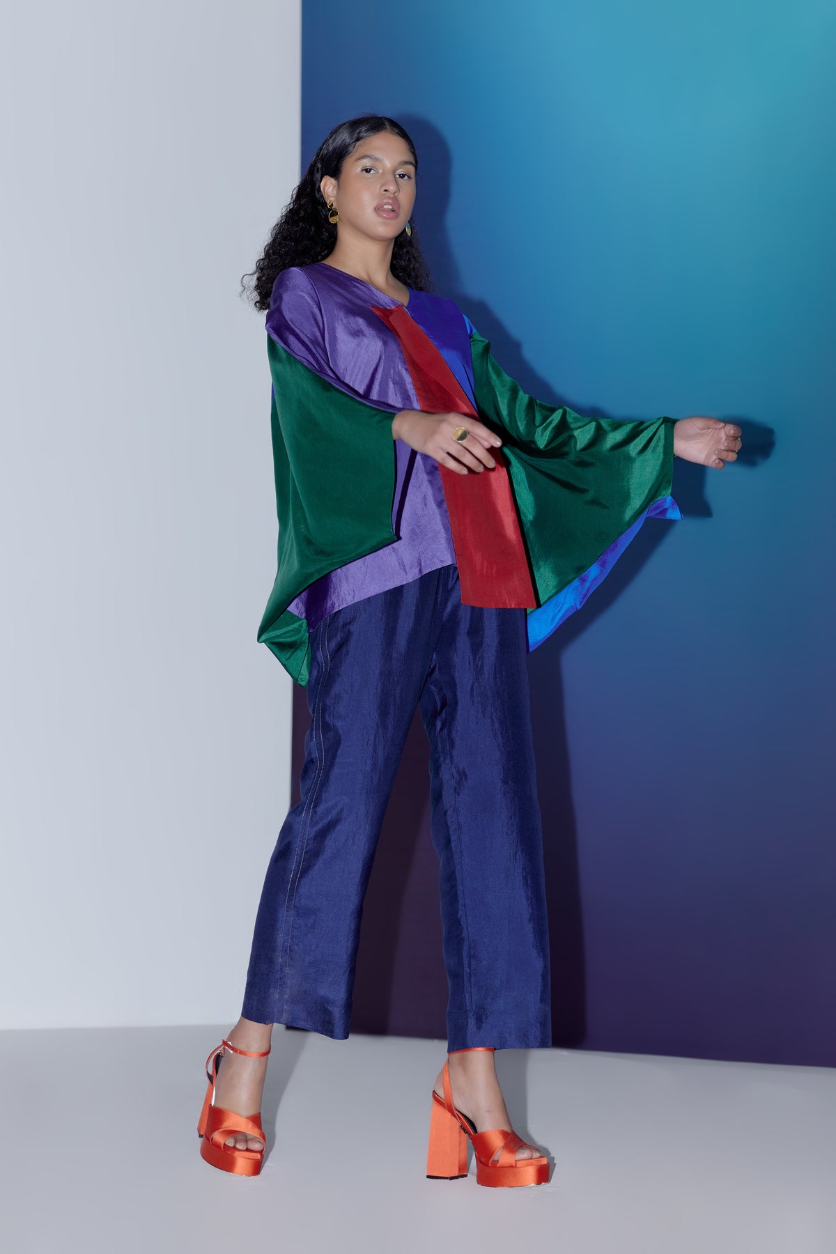 Dawn Color Block Cape