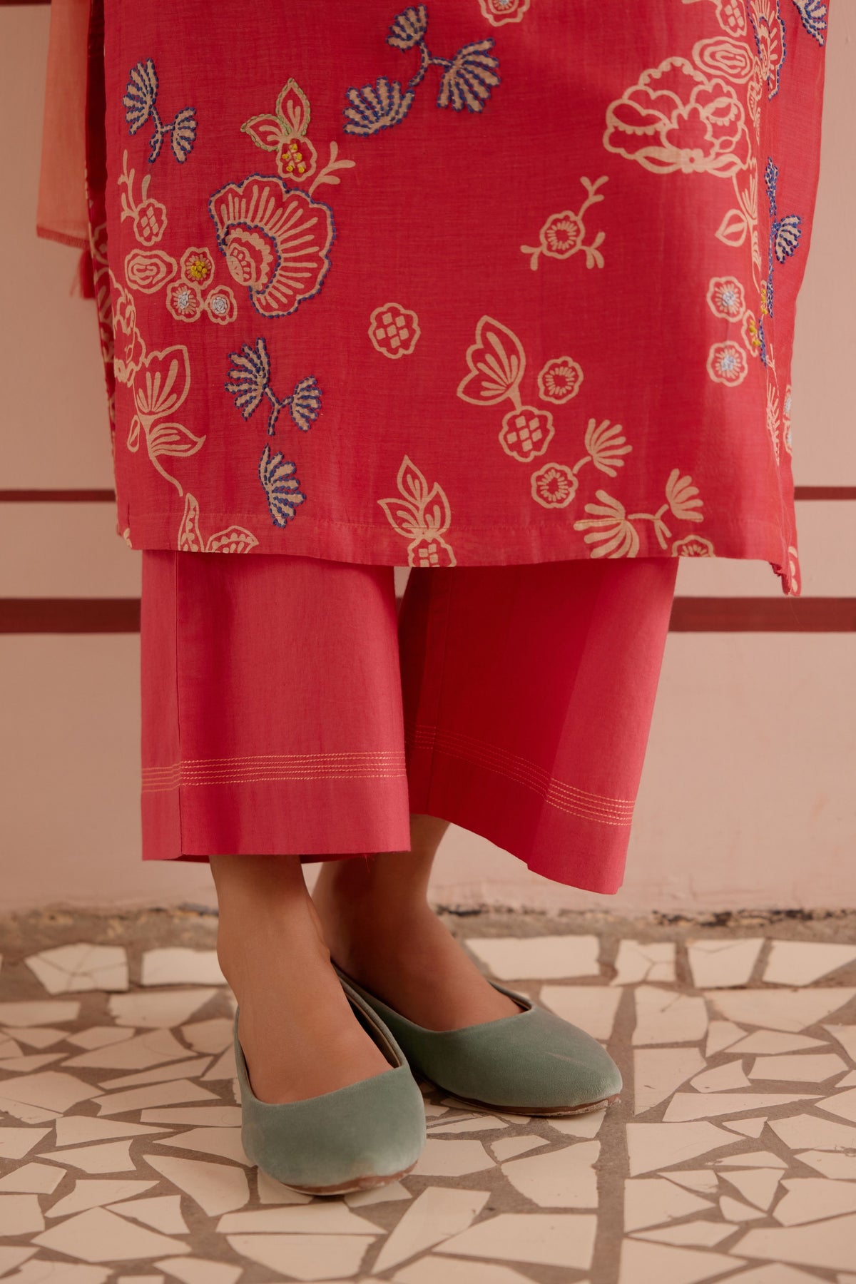 Rosewood Floral Kurta Set