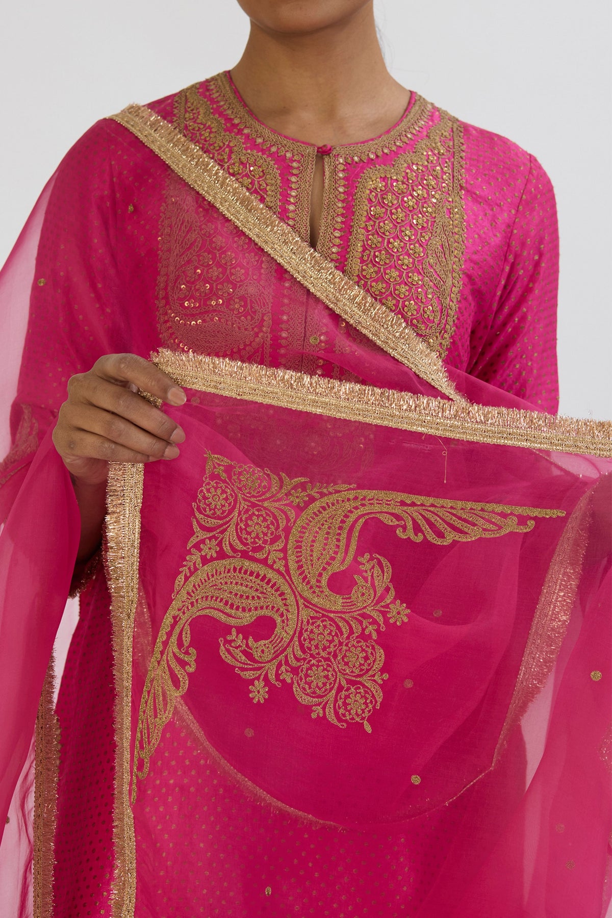 Fuschia Aza Kurta and Sharara