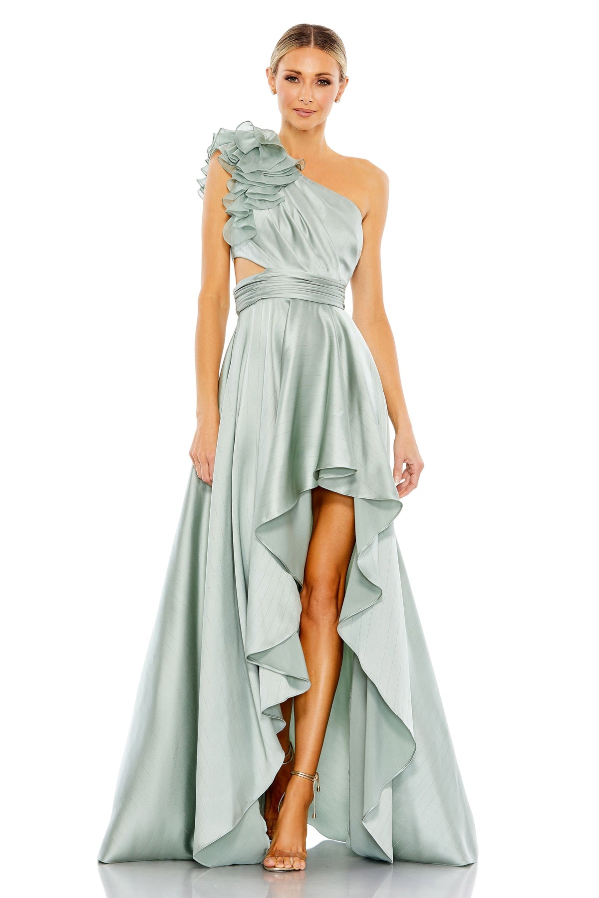 Asymmetrical One Shoulder Gown