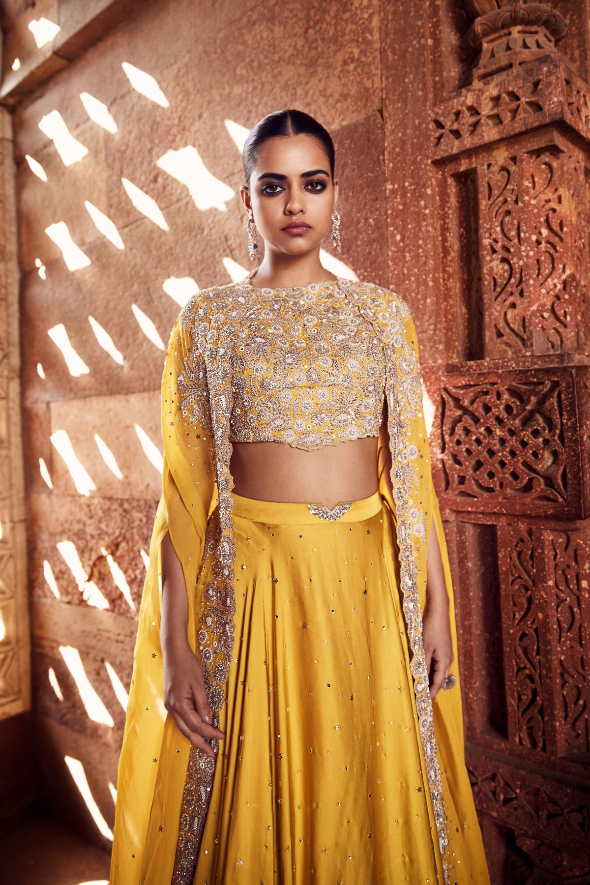 The Turmeric Couture Iconic Winged Cape Set