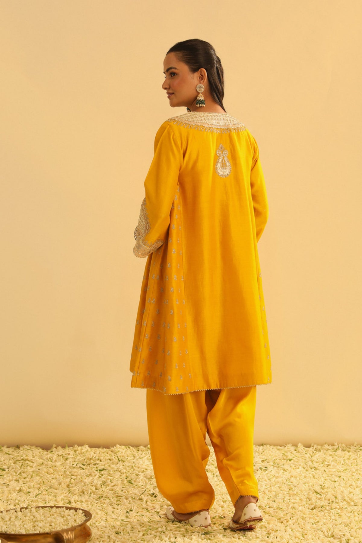 Arisana Mustard Kalidaar With Salwar