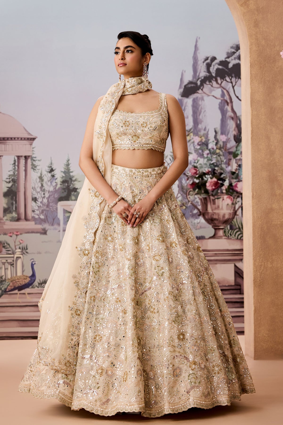 Srfz Highlight Ivory Lehenga Set