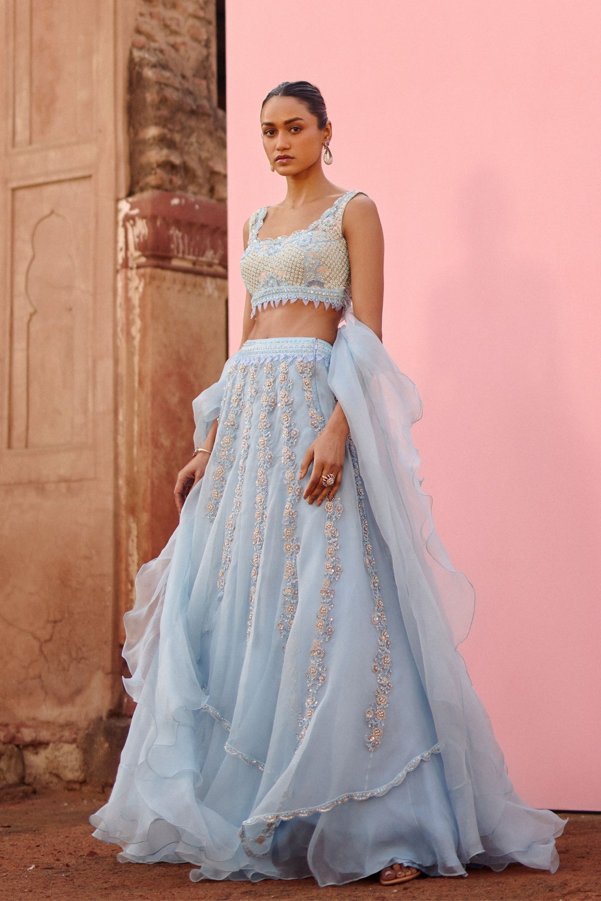 Azure Lehenga Set