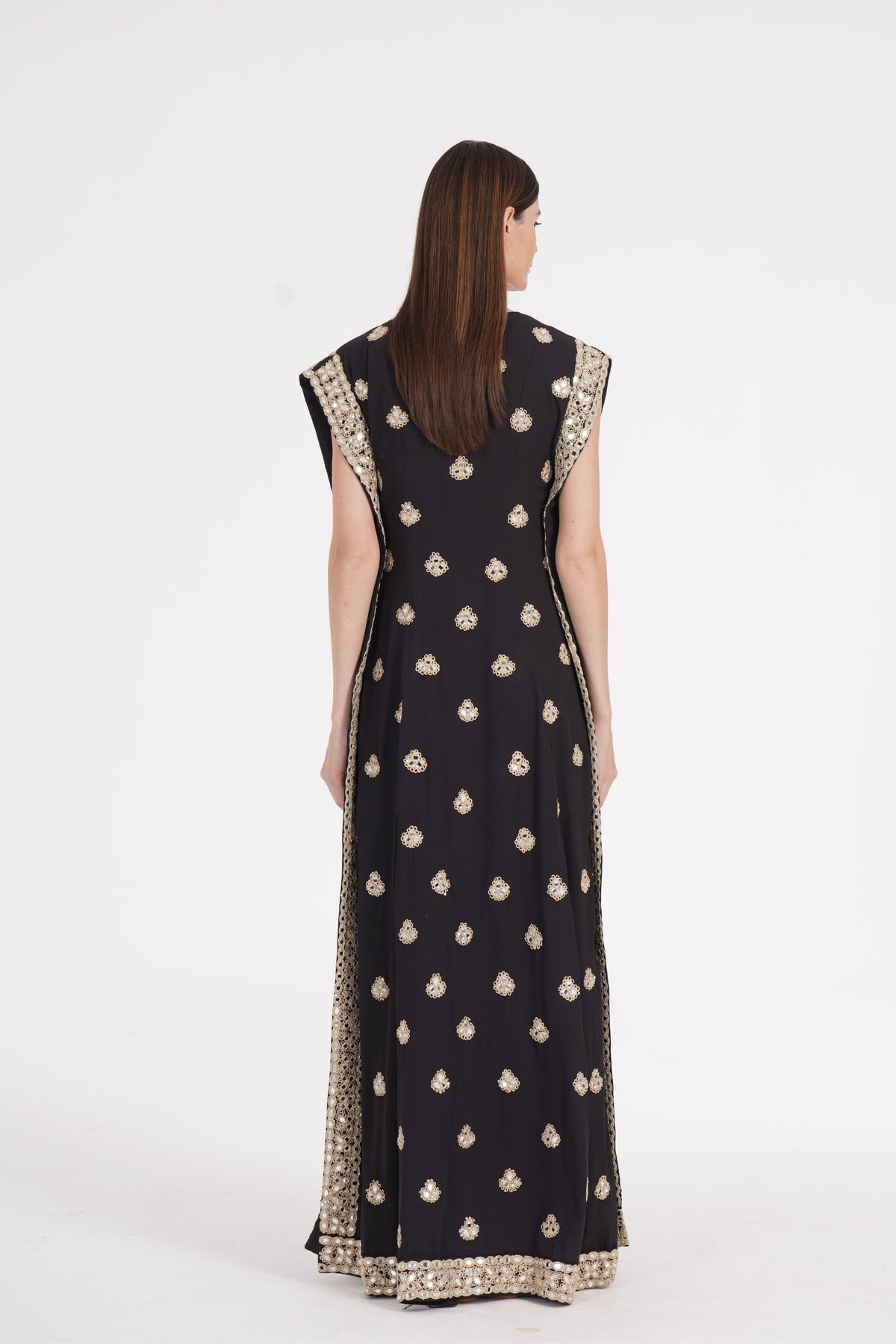 Embroidered Black Kaftan