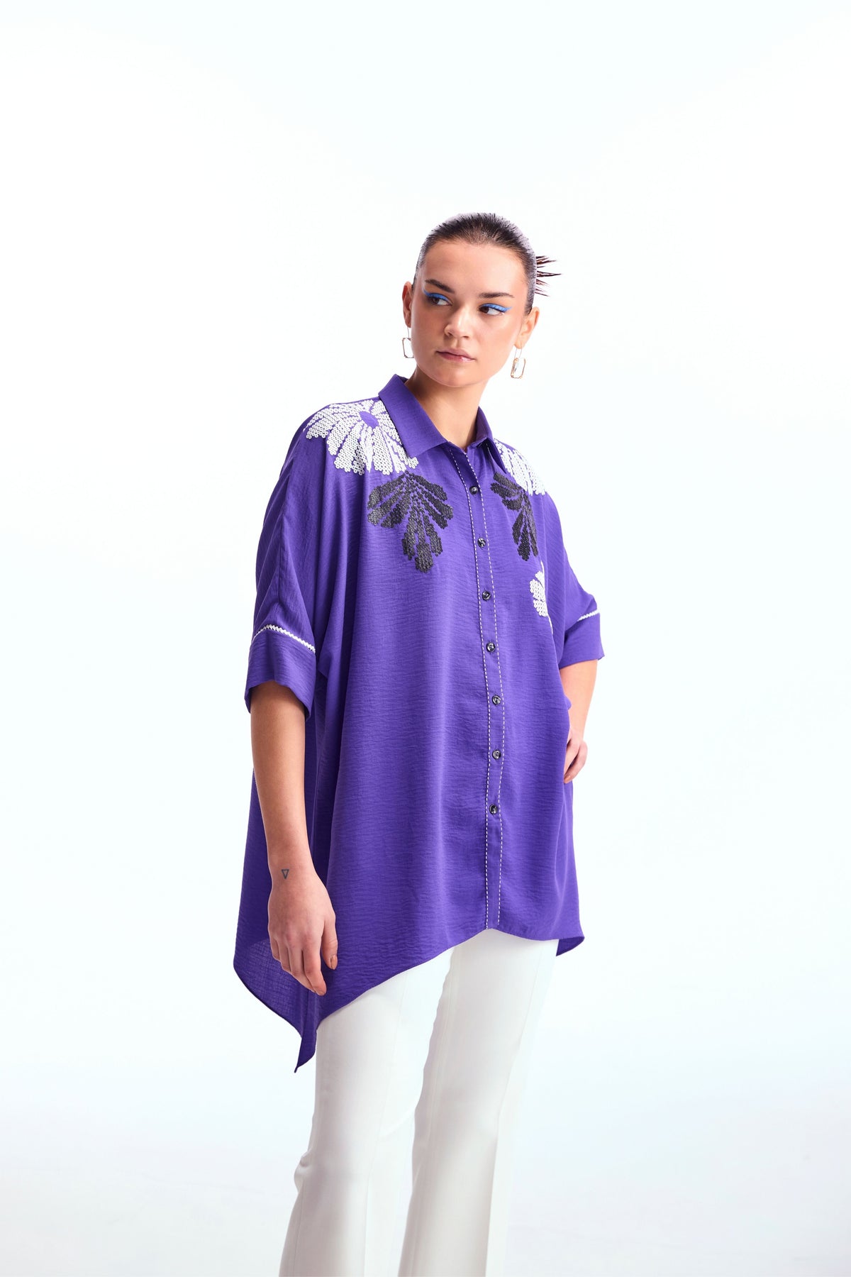 Zebrina  Asymmetric Hem Tunic