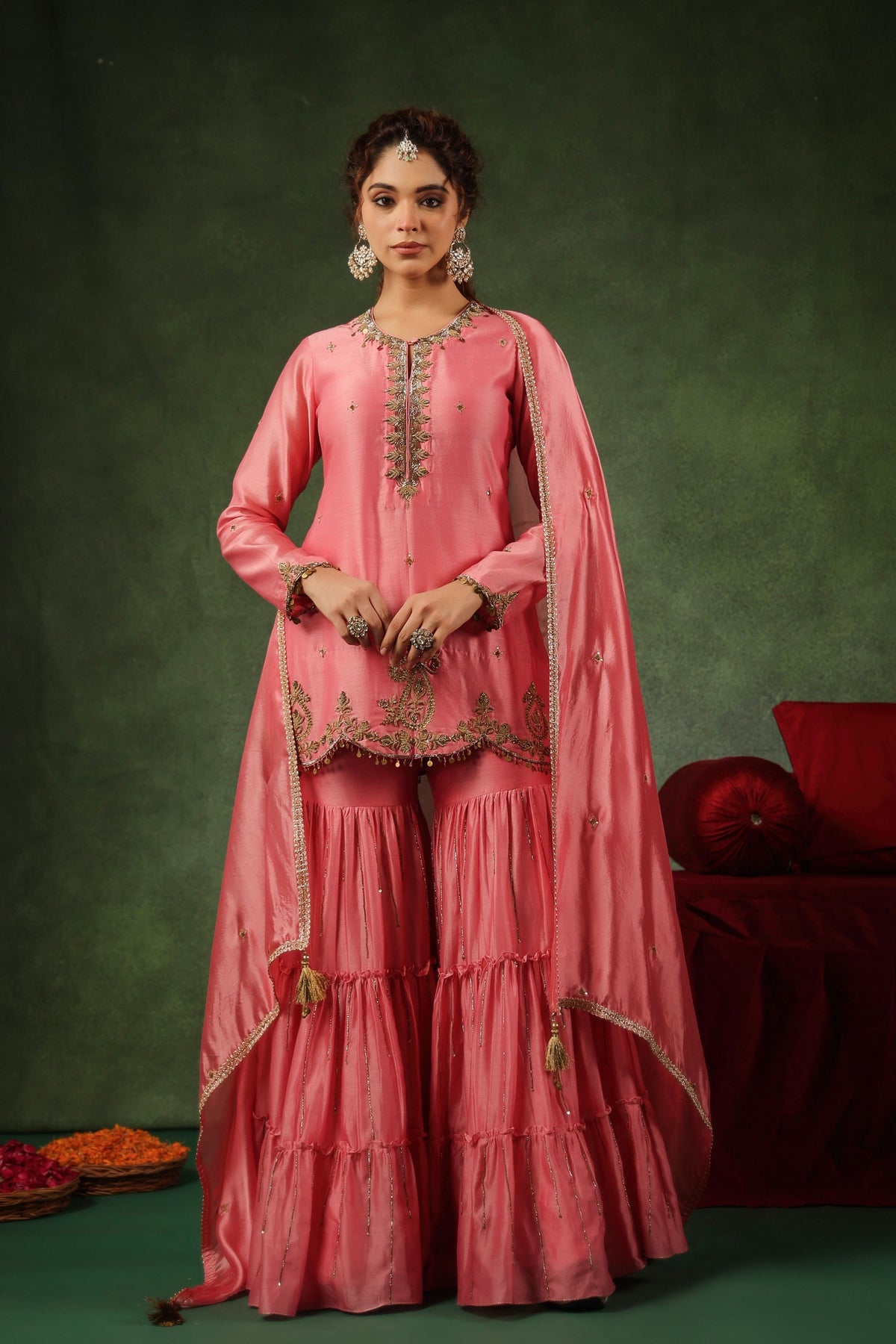 Pink Gulabi Sharara Set