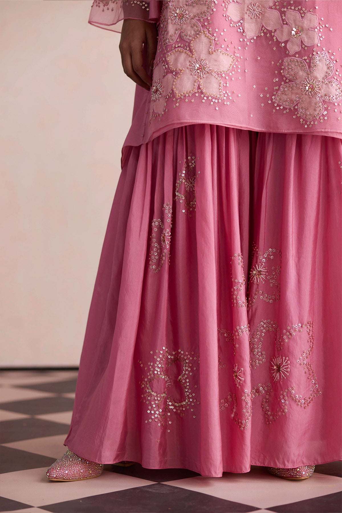 Pink Sharara Set