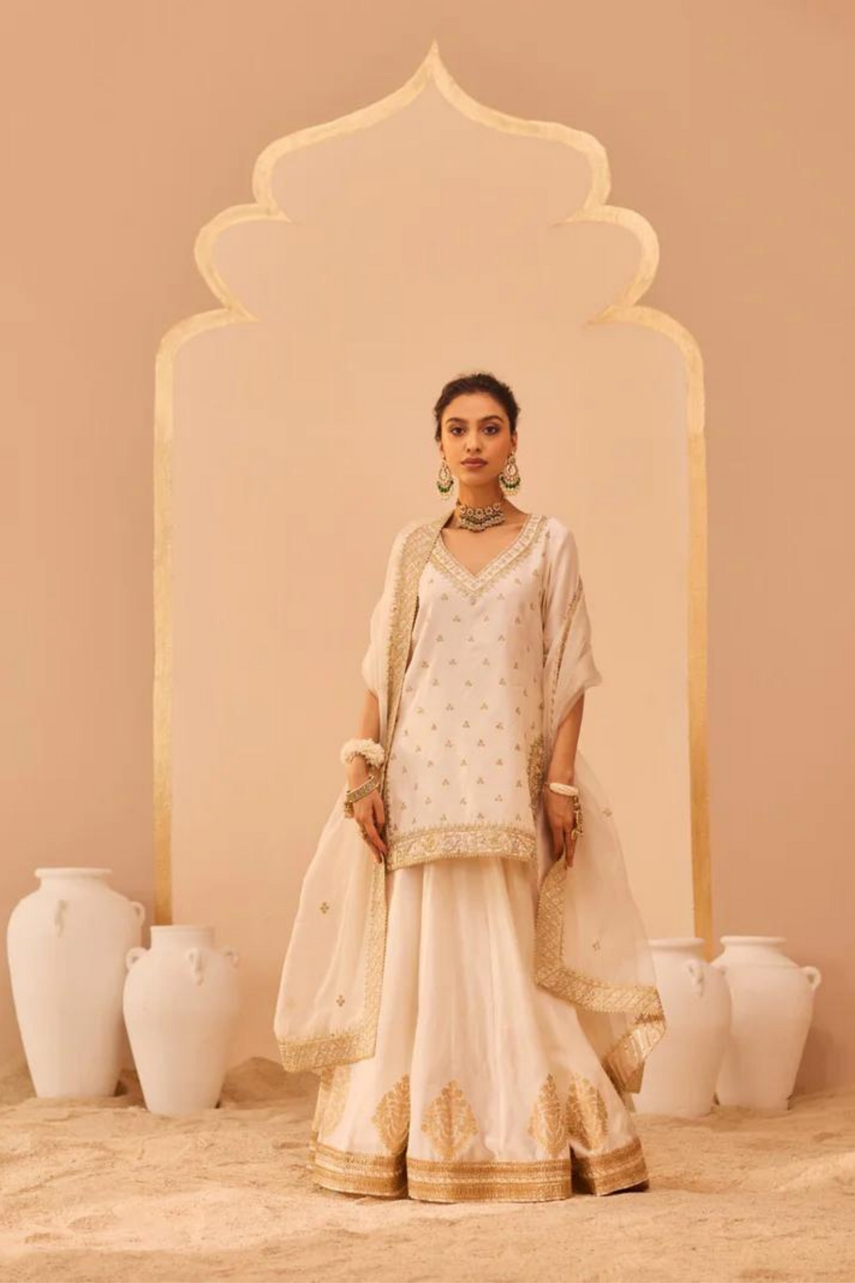 Faaiza Ivory Lehenga Set