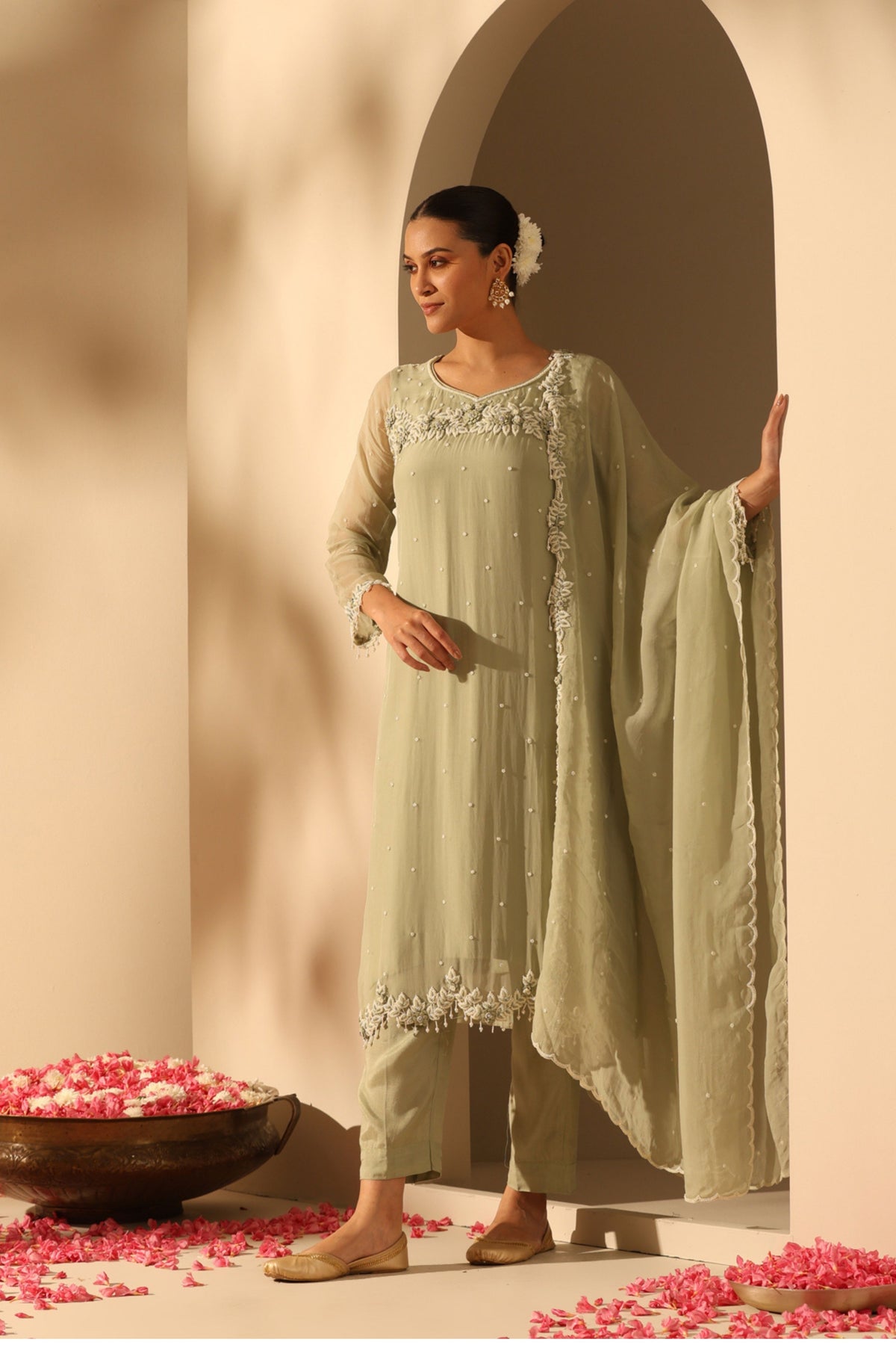 Pavni Green Kurta Set