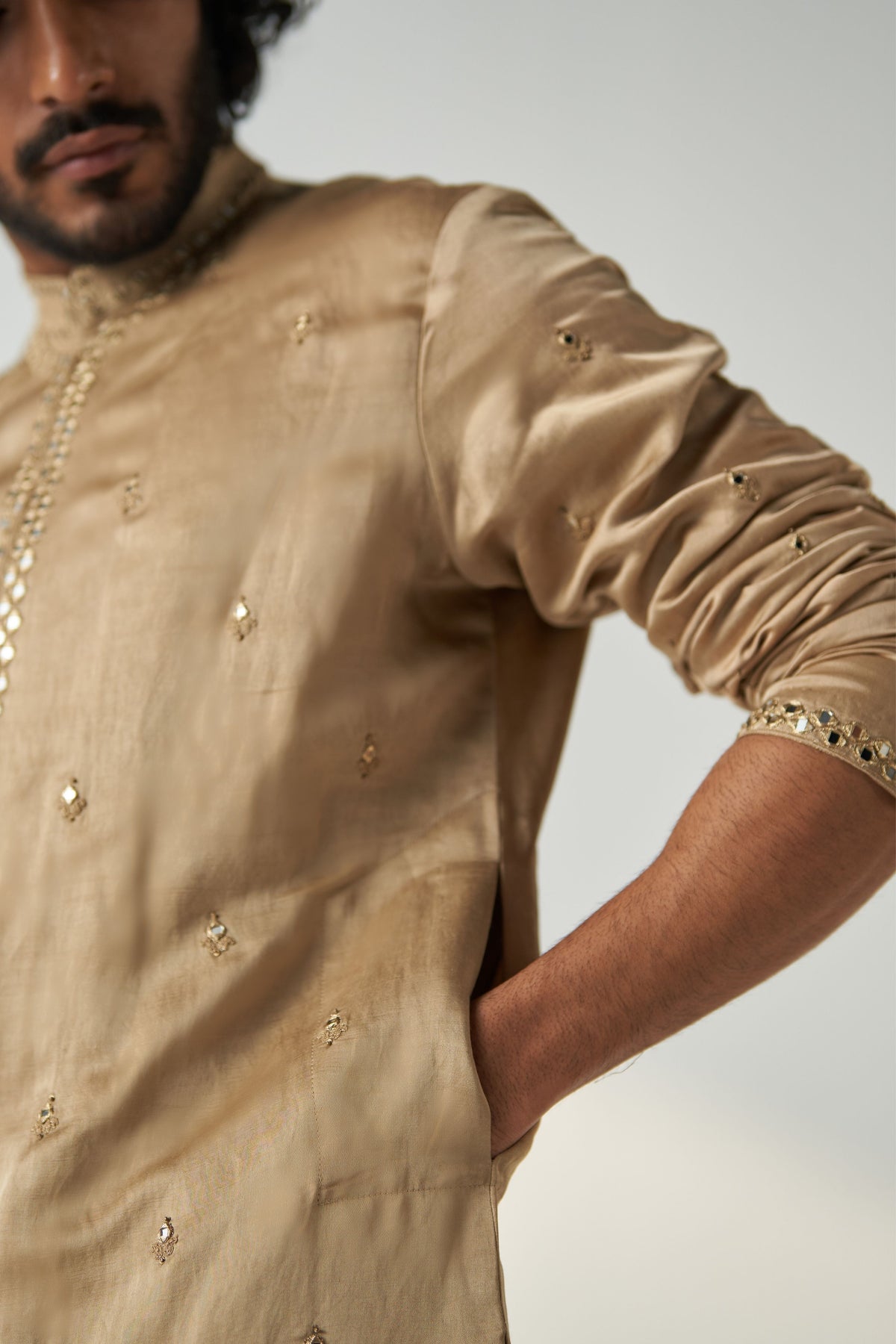 Khaki Gold Vivaan Kurta Set