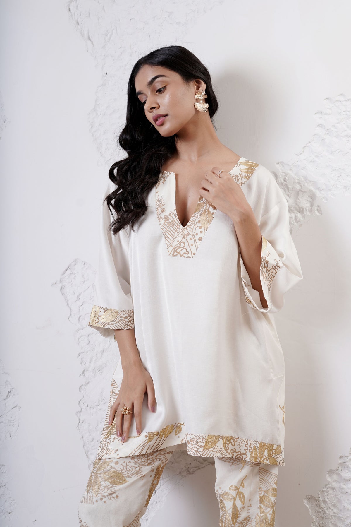 Ivory kaftan Set