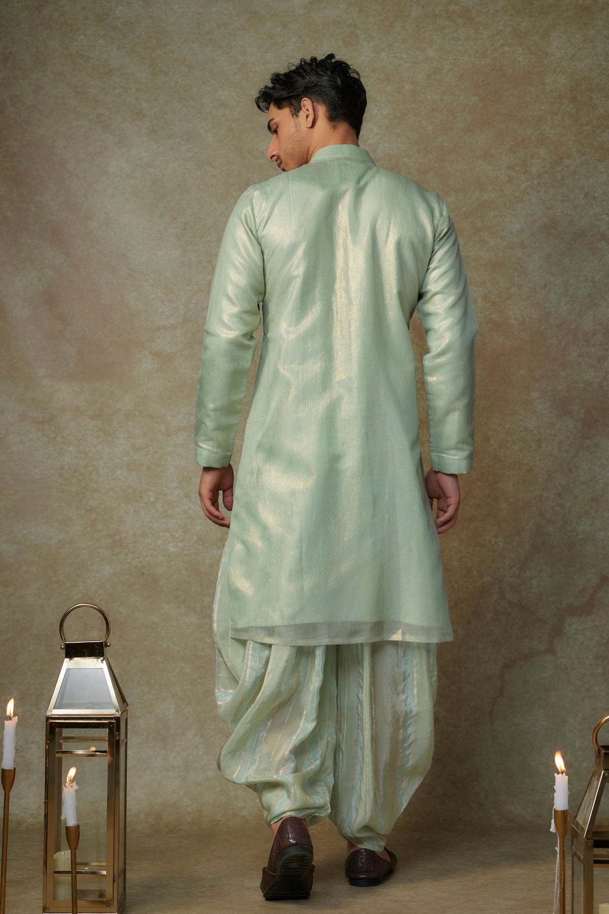 Green Embroidered Kurta Set