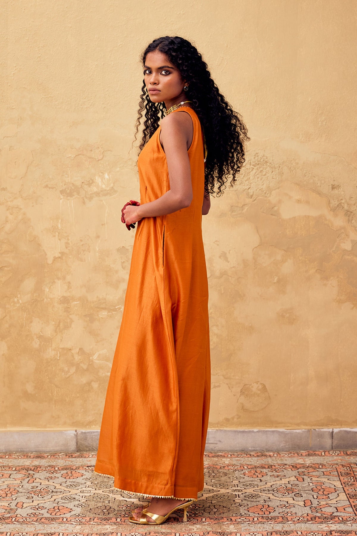 Kesar Jumpsuit in Orange