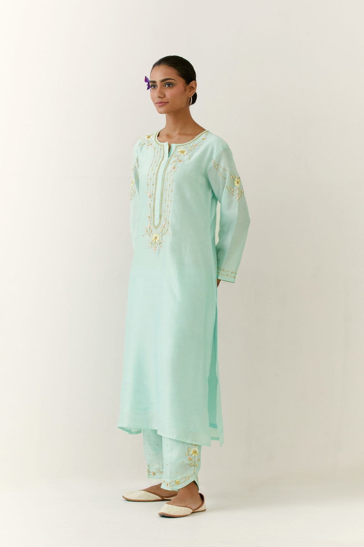 Mint Placket Kurta