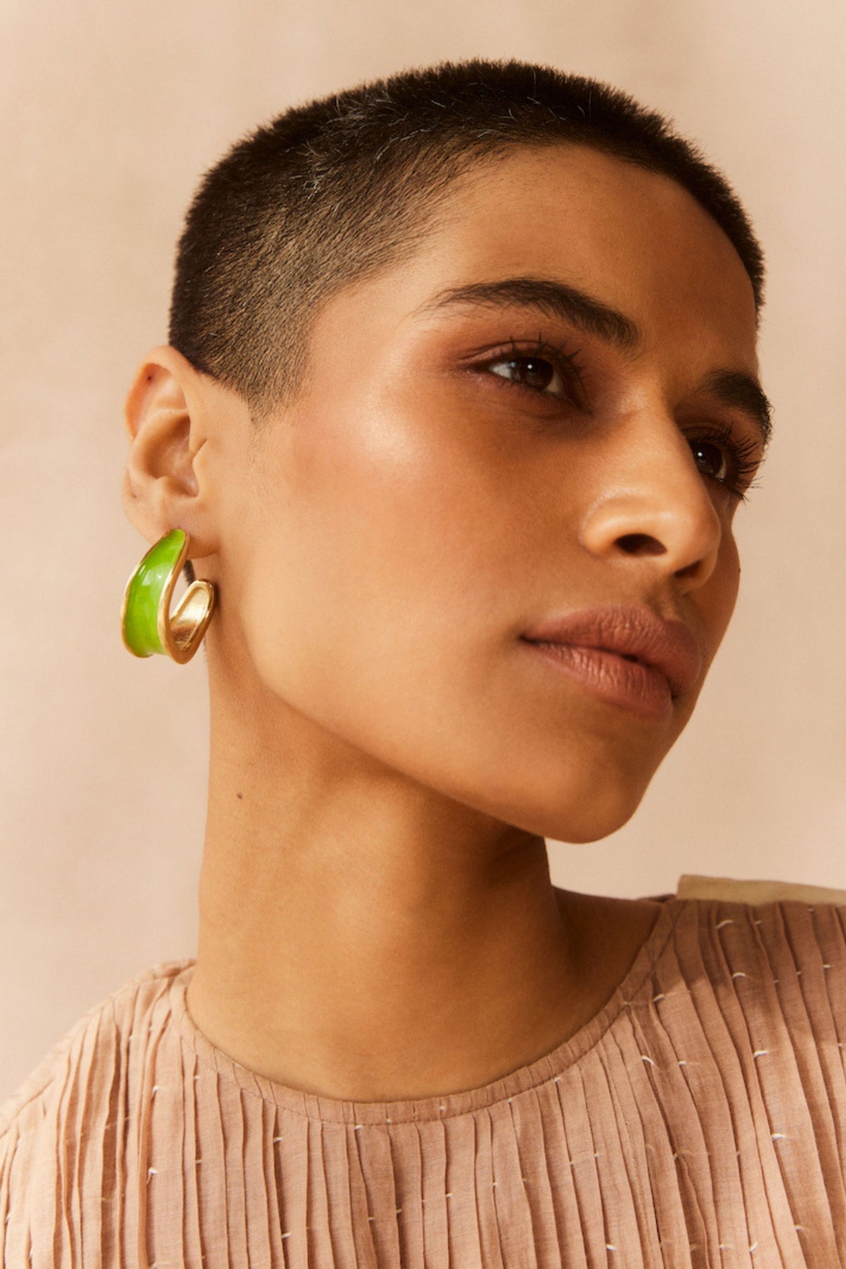 Andaman Green Hoops Earrings