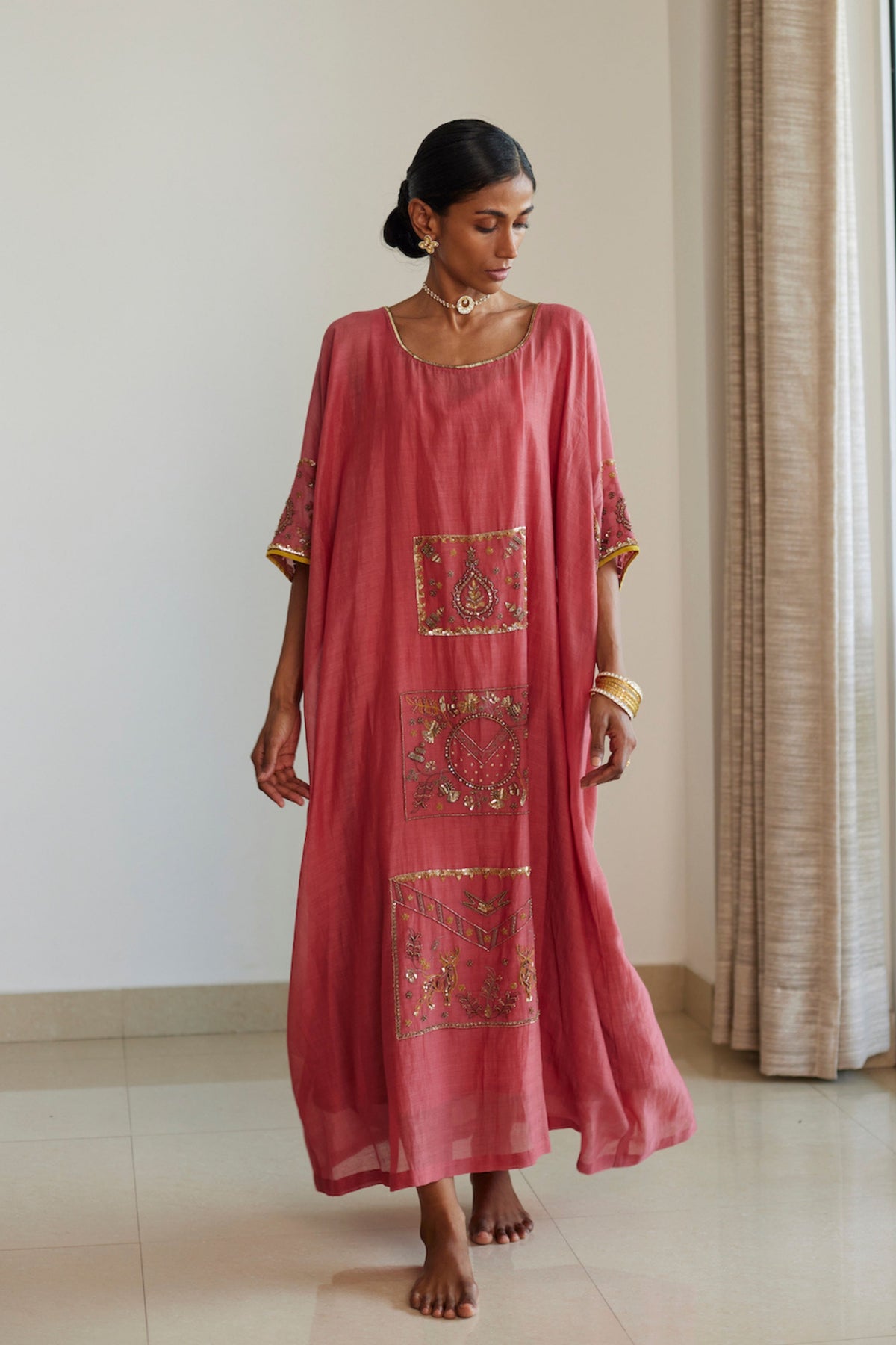 Pink Akaari Kaftan