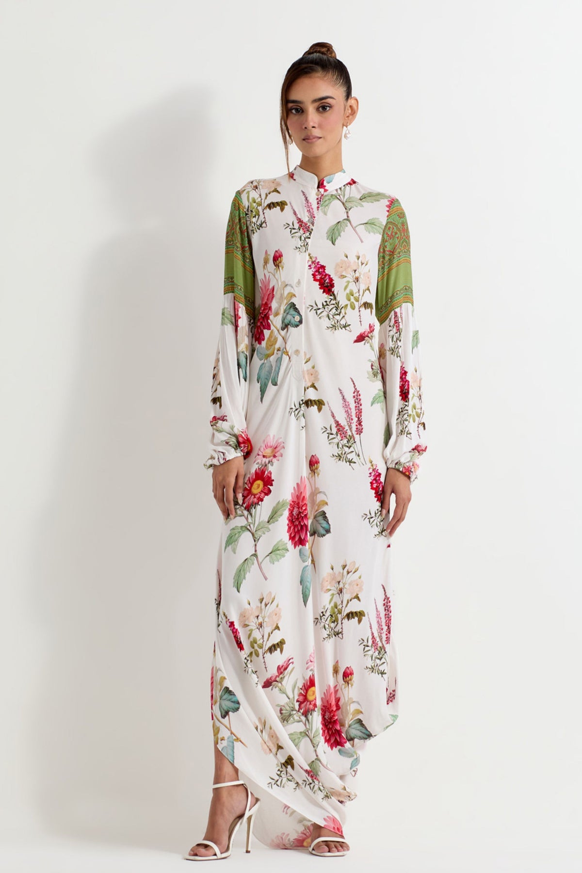 Printed Drape Dress