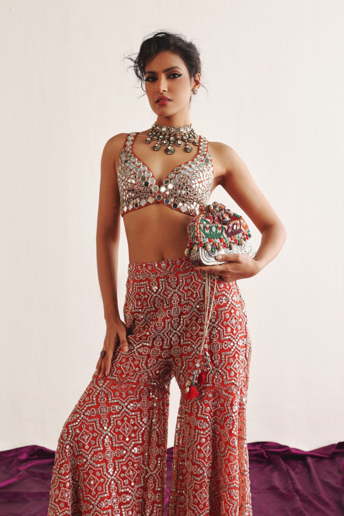 Embellished Mirrorwork Bralette