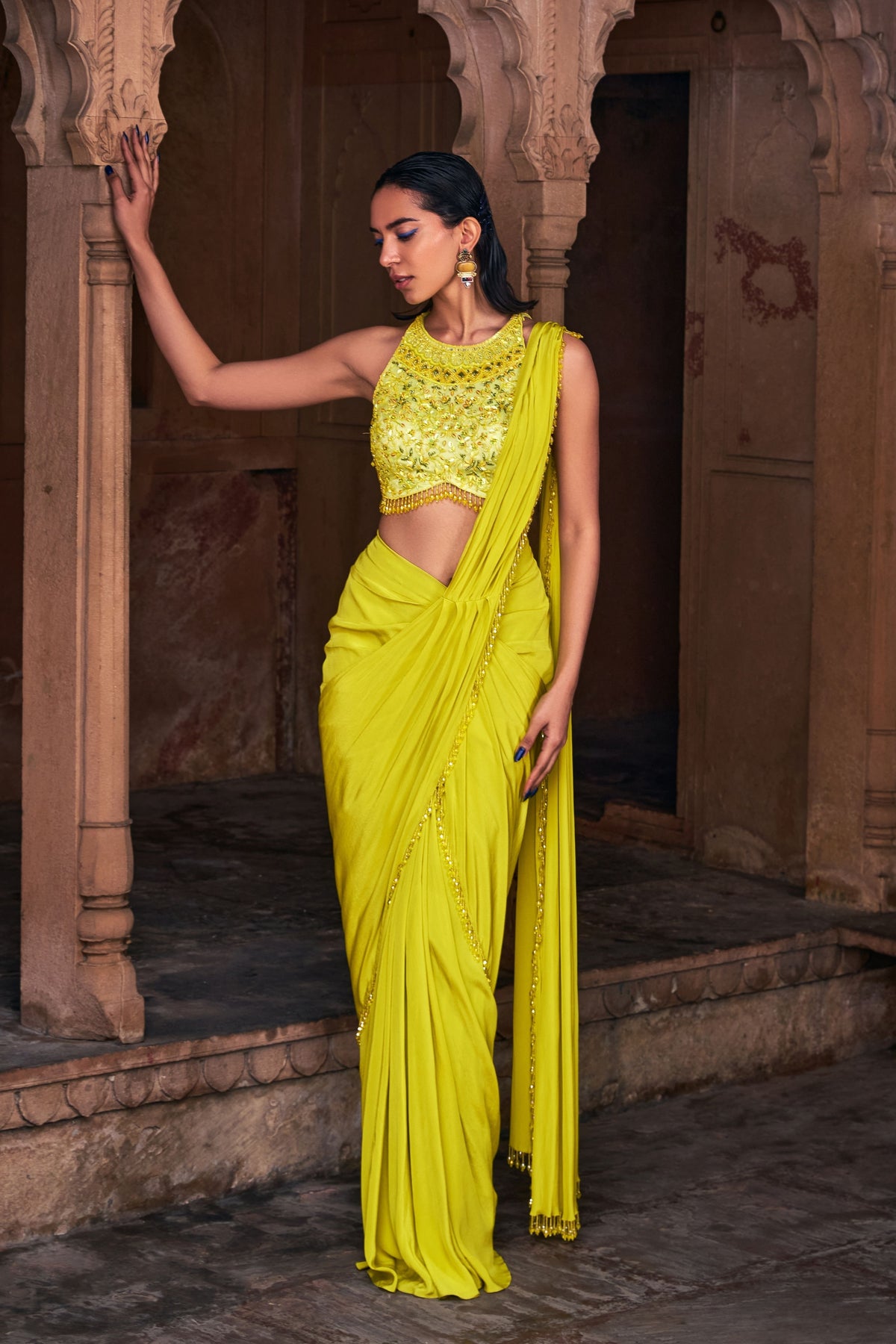 Yellow Saree Set