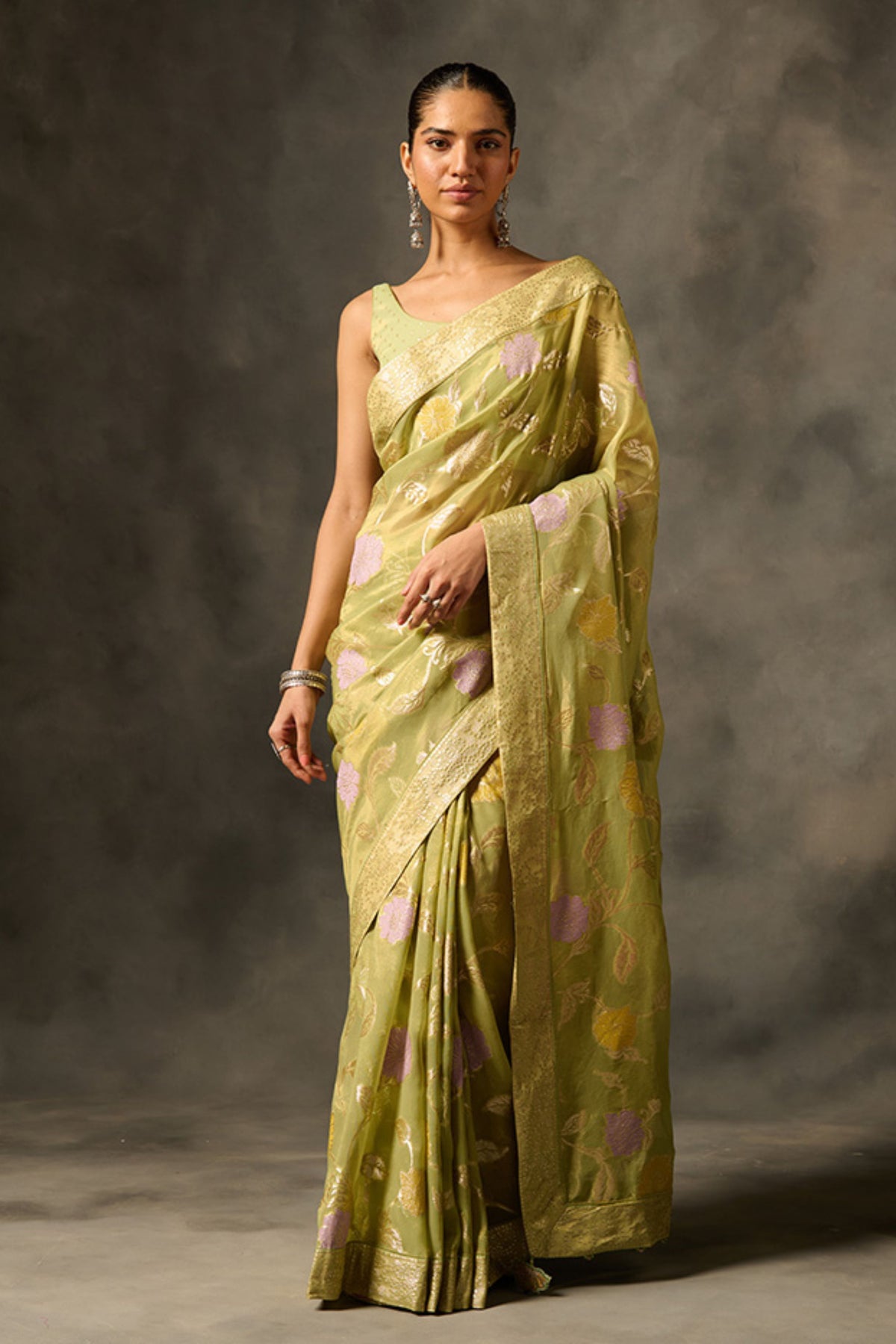 Green Palki Saree