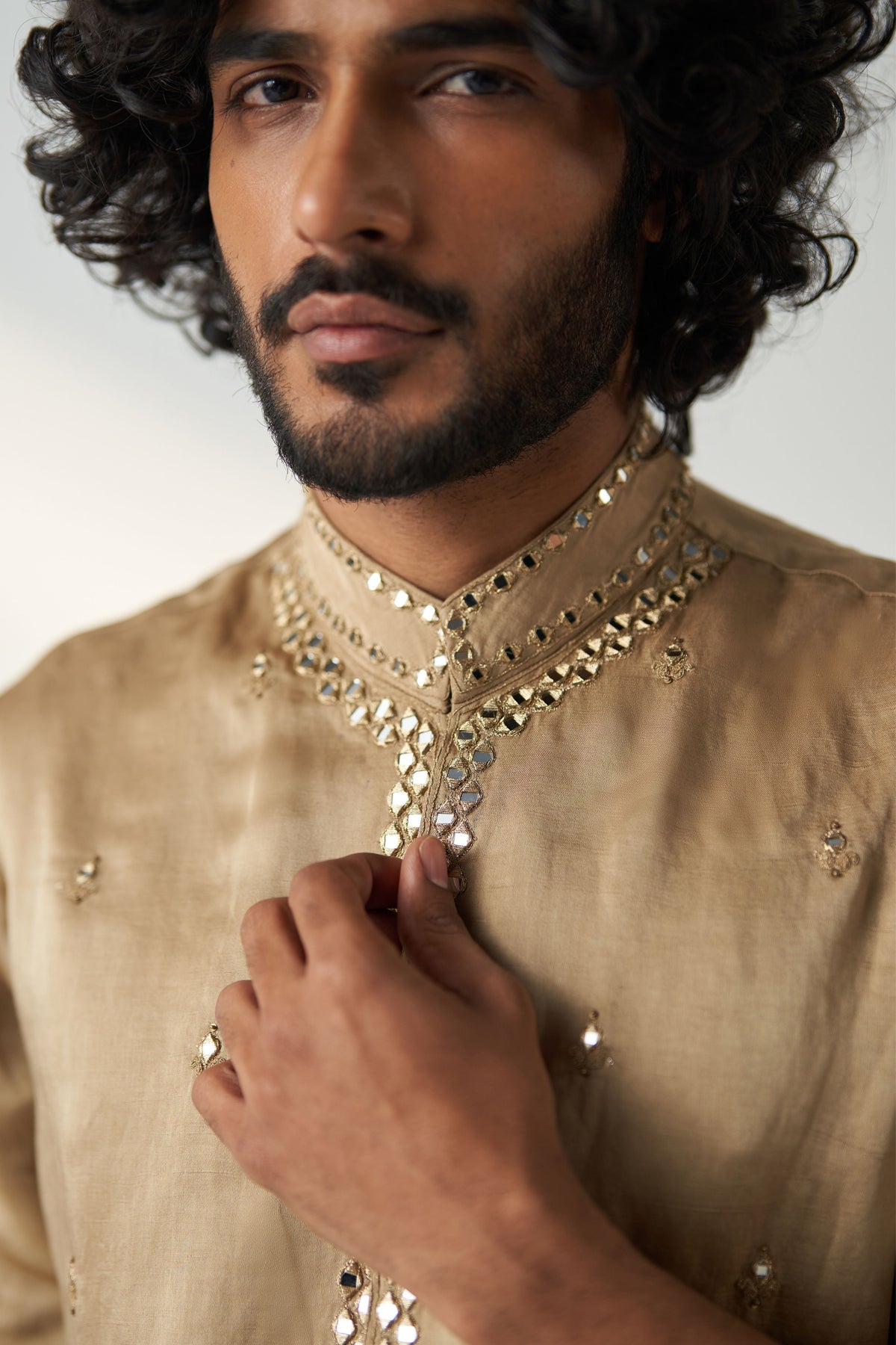 Khaki Gold Vivaan Kurta Set