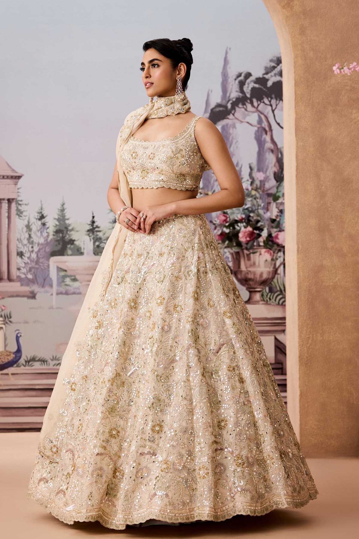 Srfz Highlight Ivory Lehenga Set