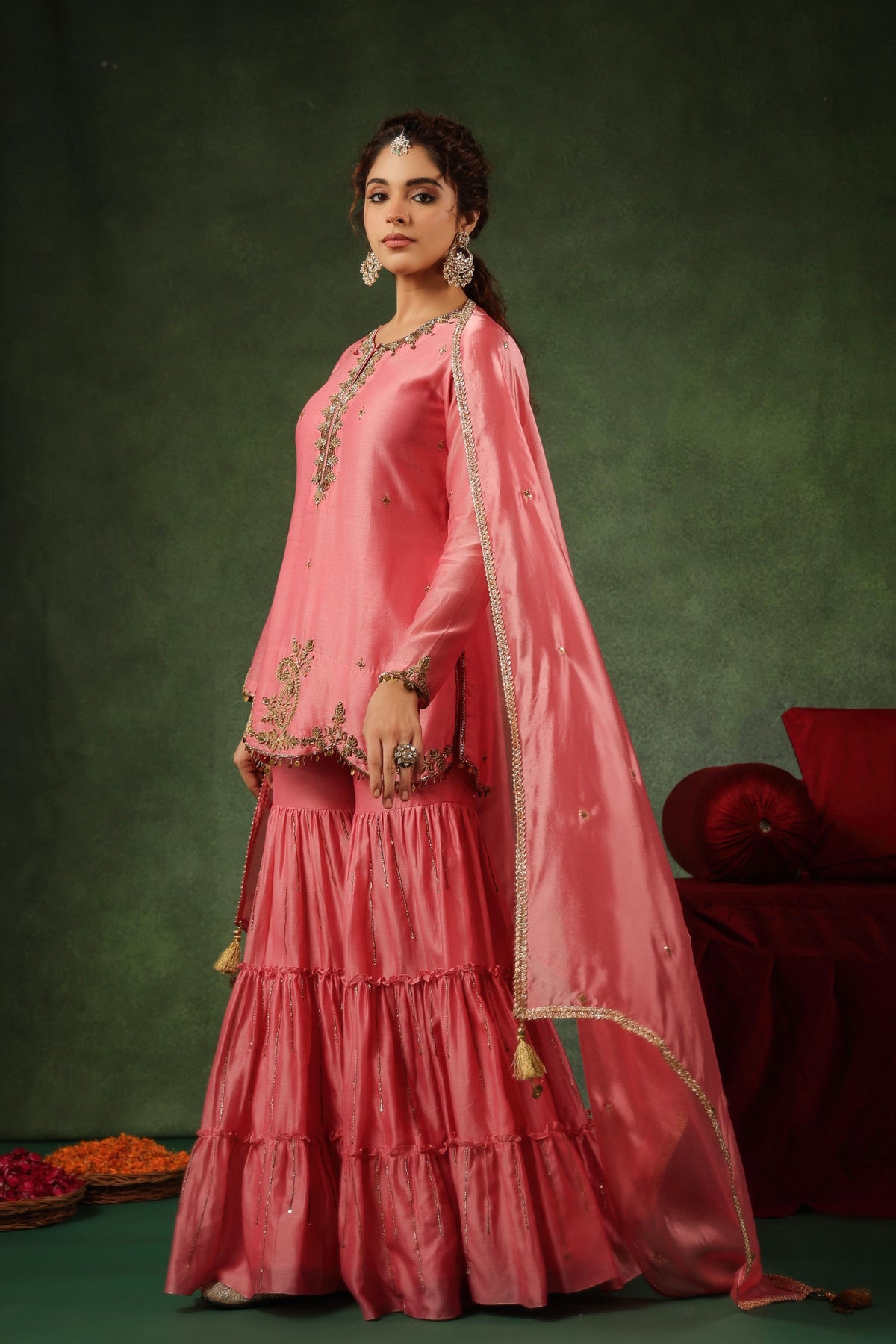 Pink Gulabi Sharara Set