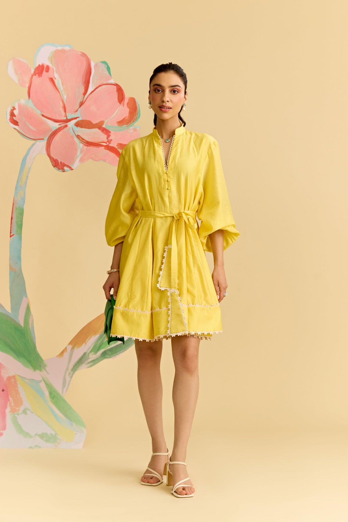 Yellow Chanderi Dress