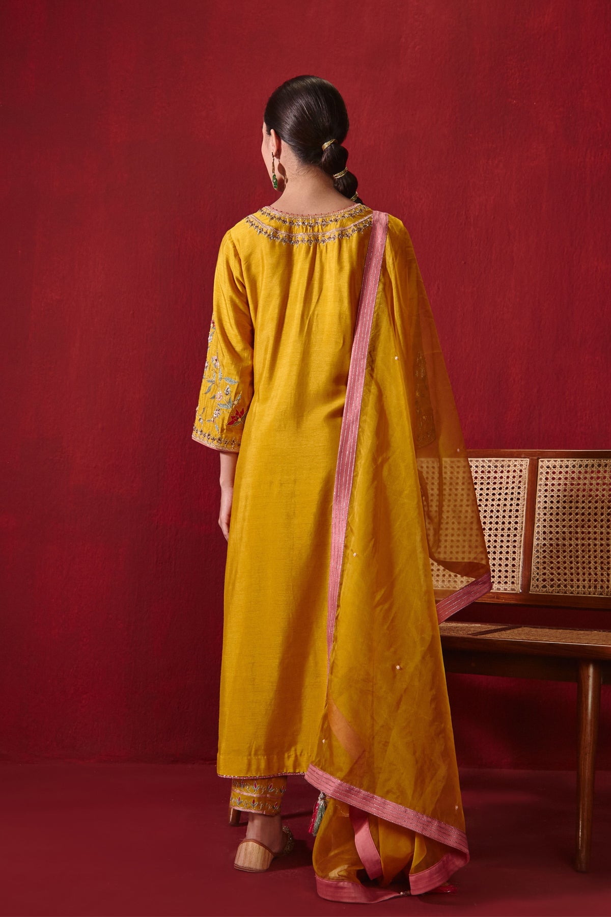 Mustard Preeti Kurta Set