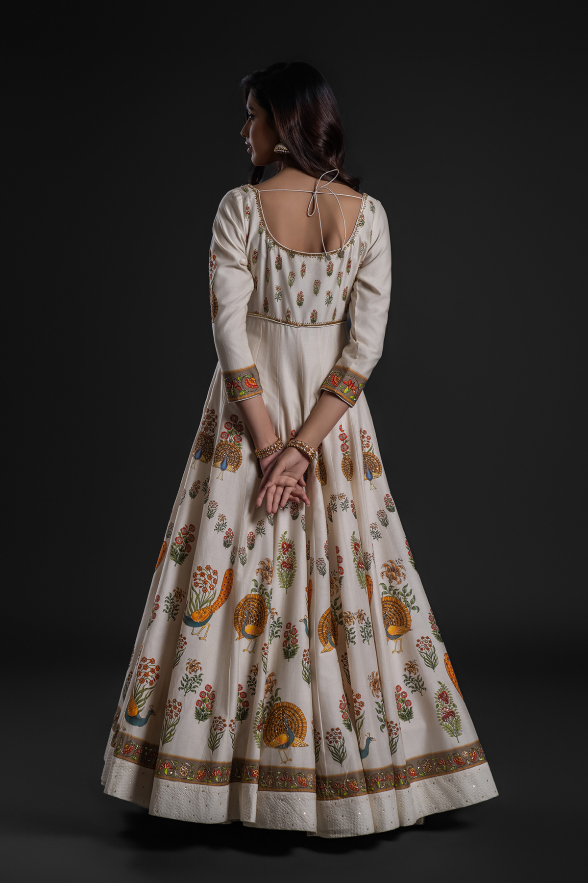 Ivory Anarkali Set With Chudidar