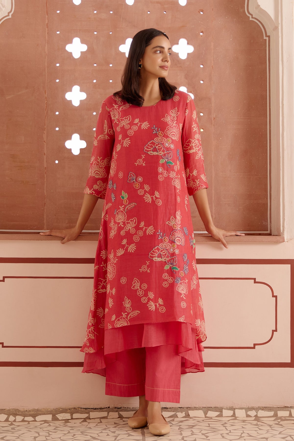 Rosewood Floral Kurta Set