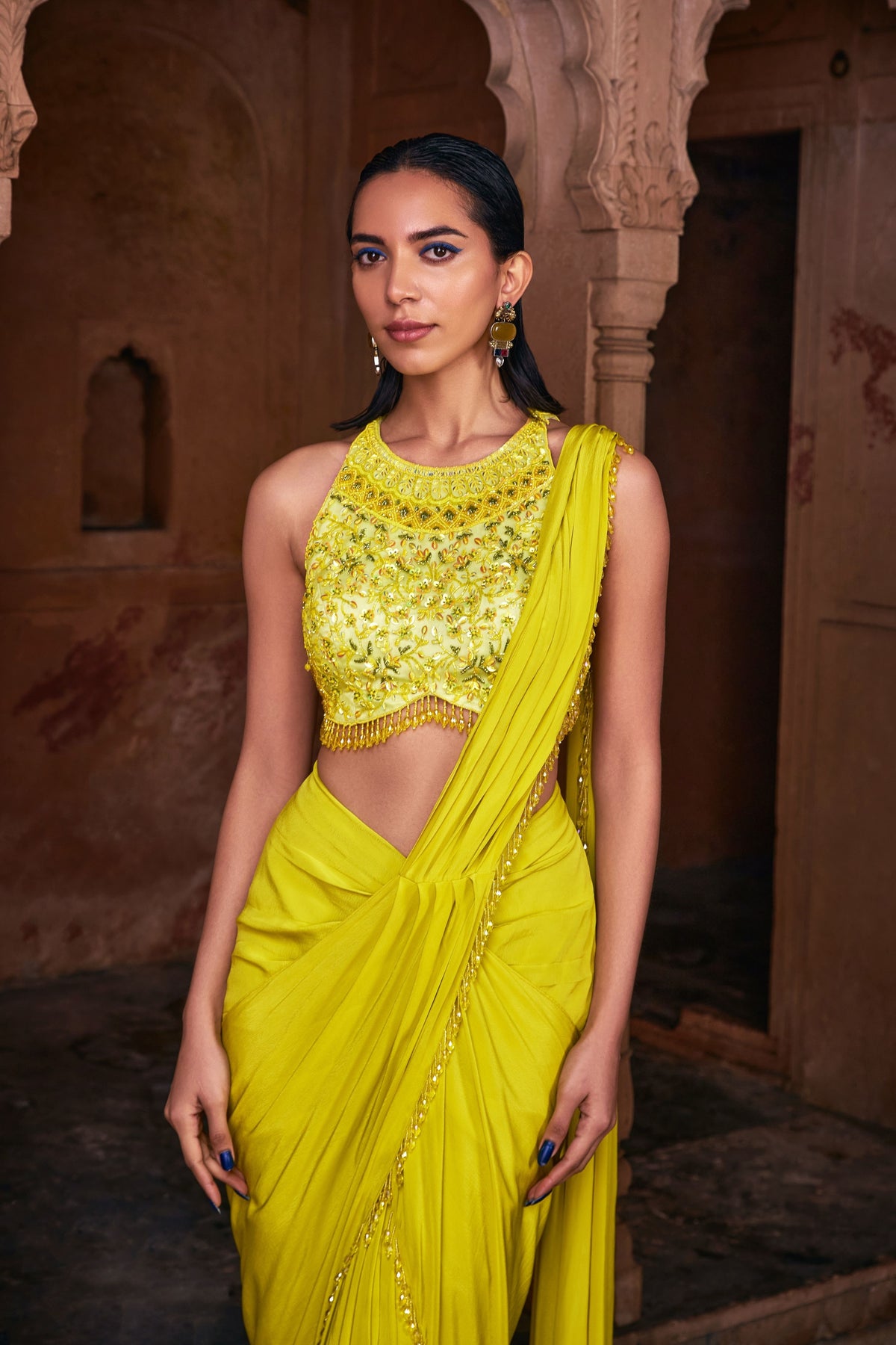 Yellow Saree Set