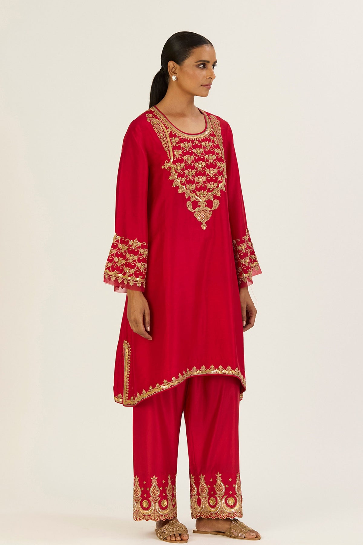 Alta Red Kurta &amp; Pants