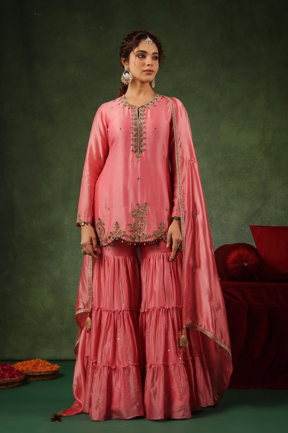 Pink Gulabi Sharara Set