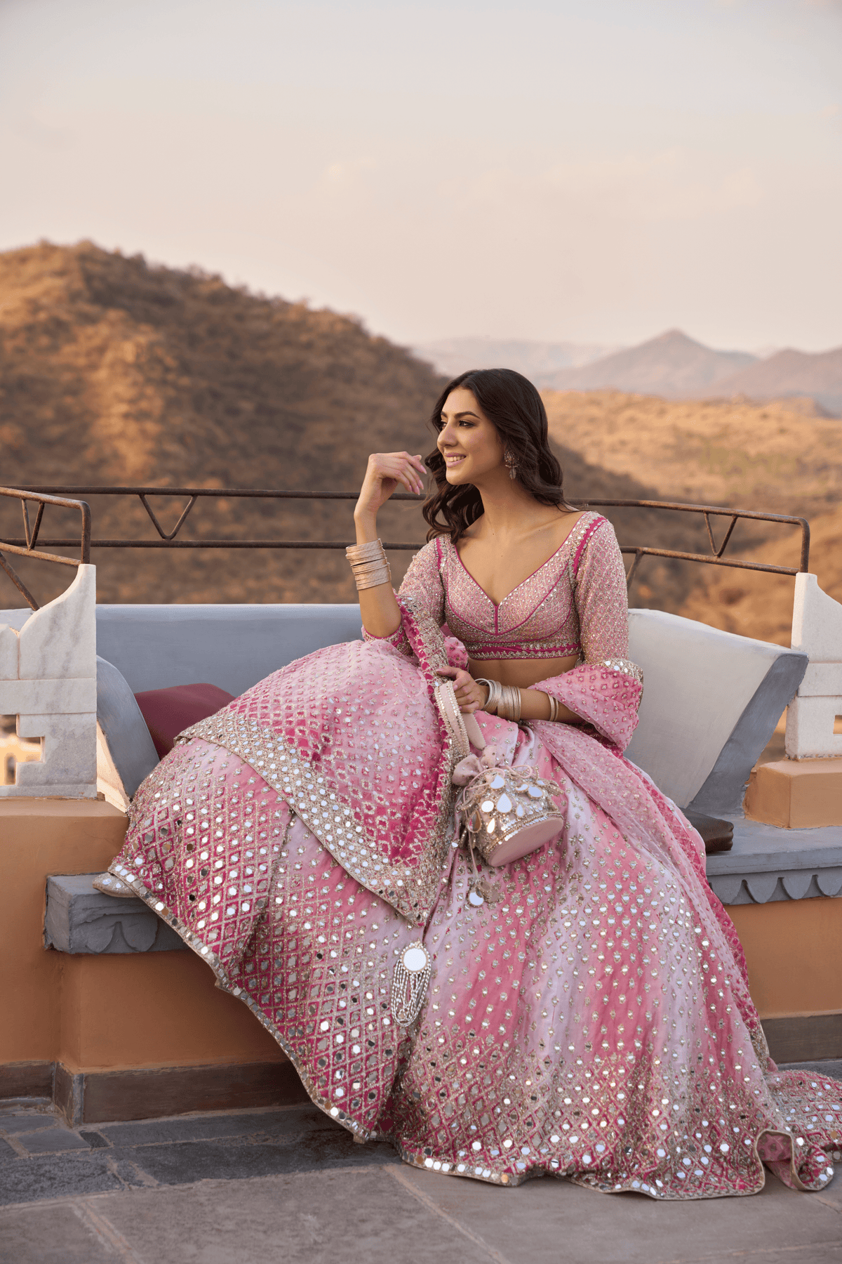 Pink Hues Printed Lehenga Set