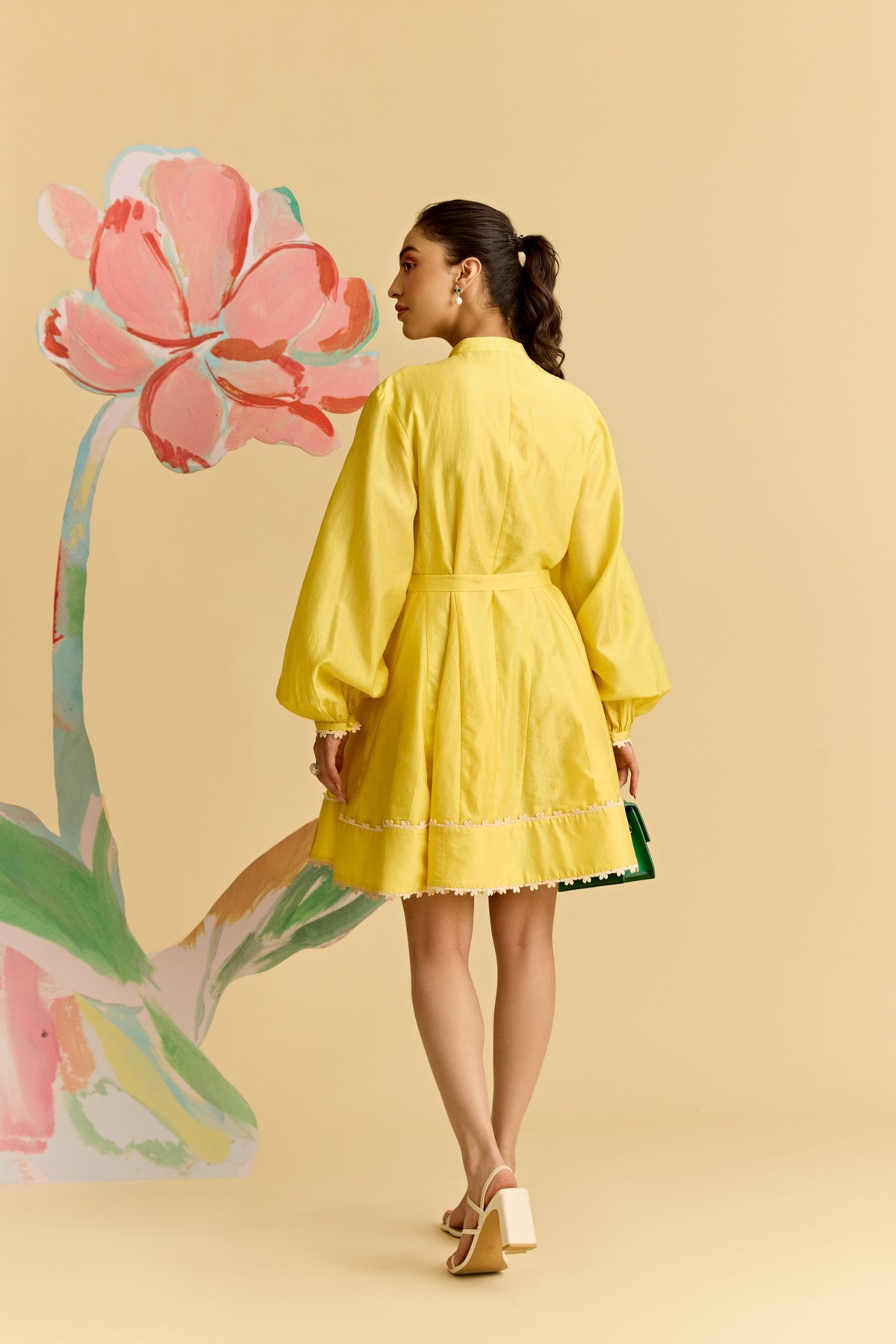 Yellow Chanderi Dress