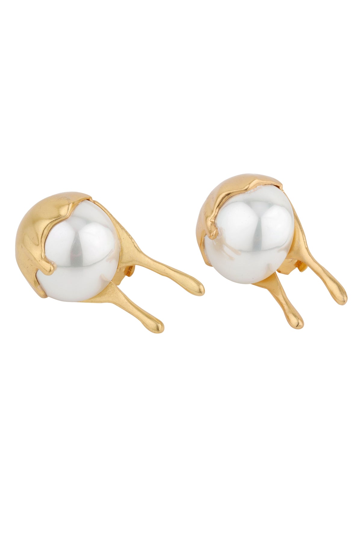 Golden Melting Studs Earring