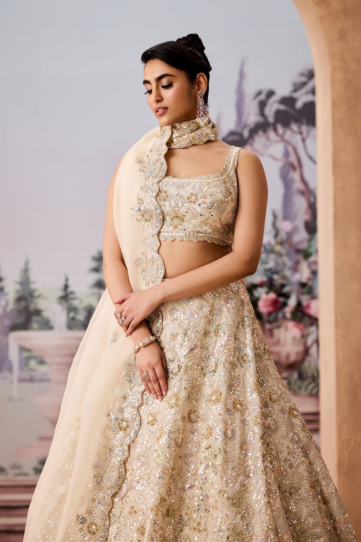 Srfz Highlight Ivory Lehenga Set