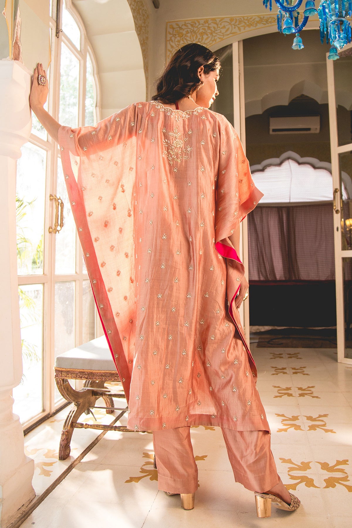 Old Rose Kaftan Set