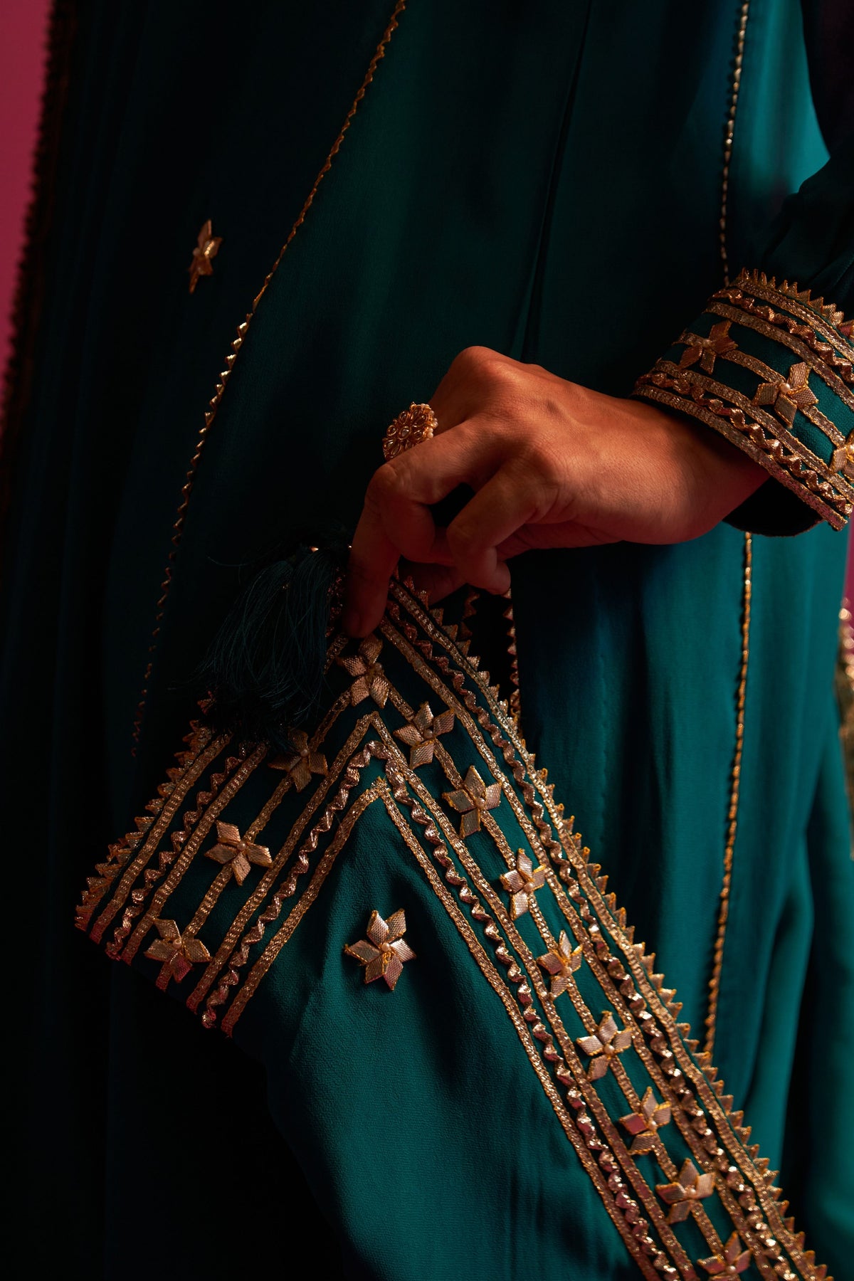 Turquoise Green Jhalak Kurta Set