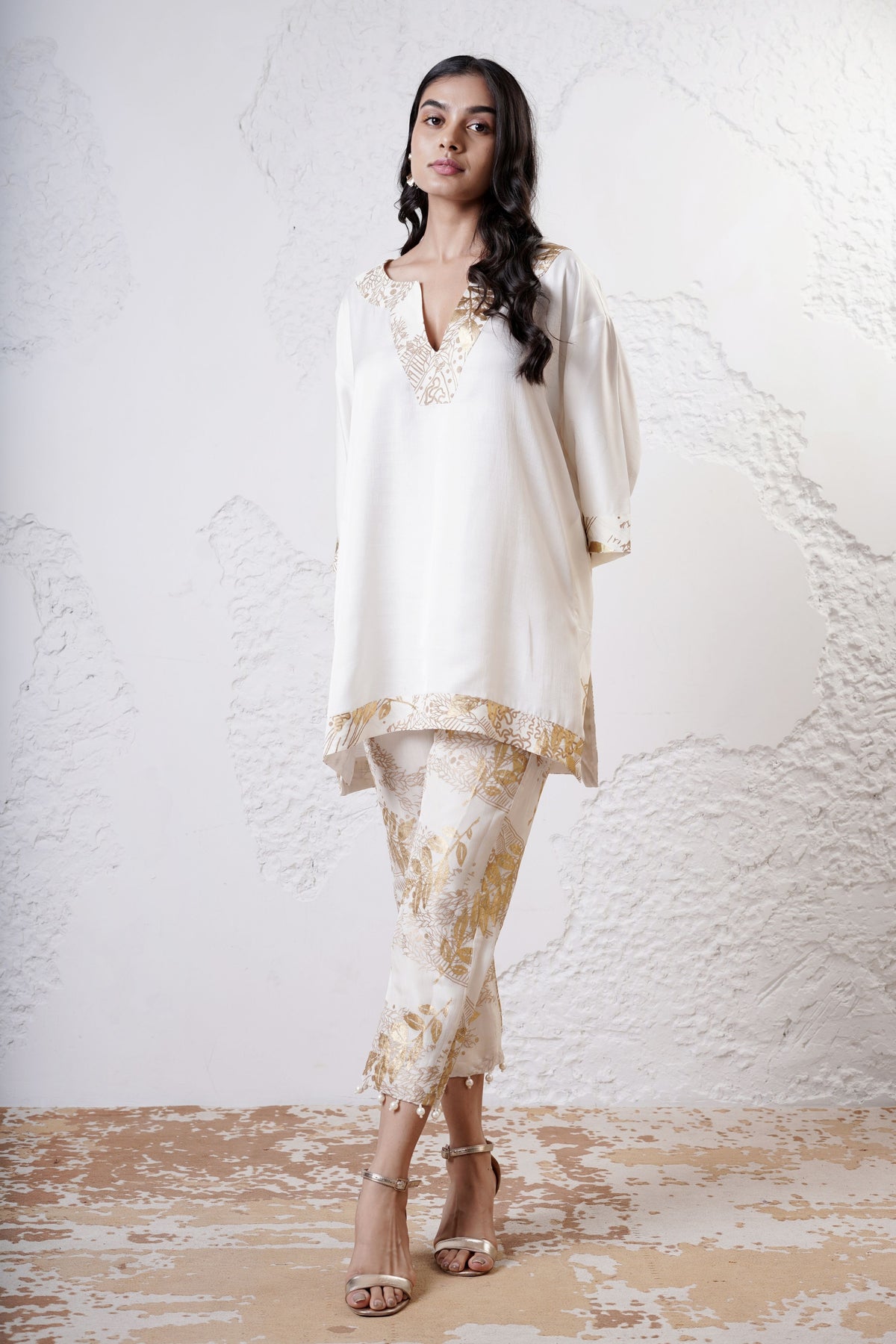 Ivory kaftan Set