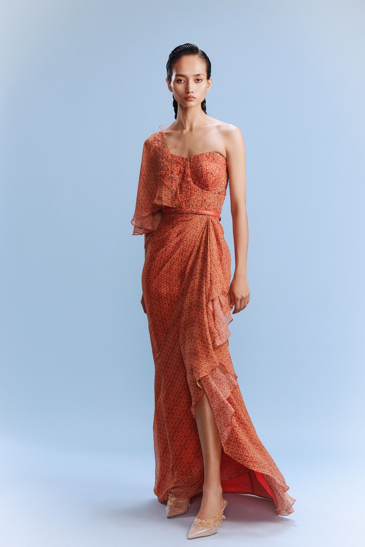 Keeva Dusky Orange Gown