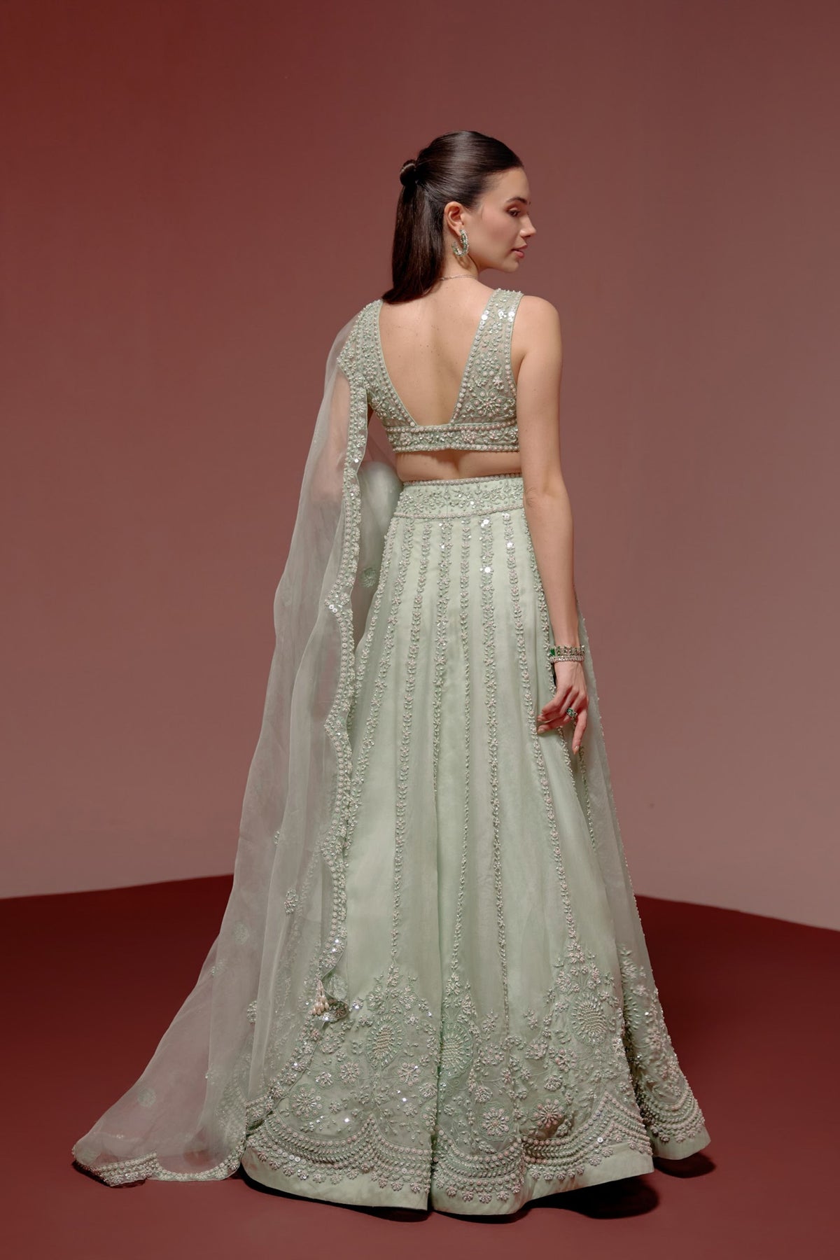 Sage Green Lehenga