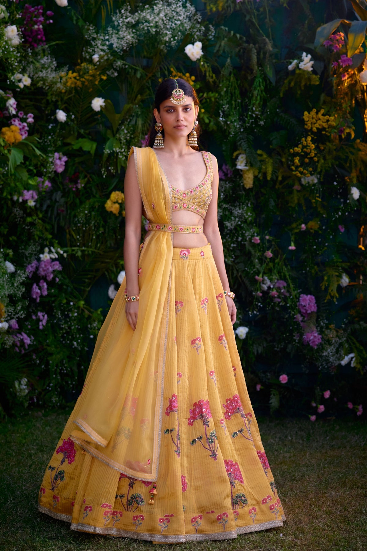 Spectra Yellow Lehenga Set