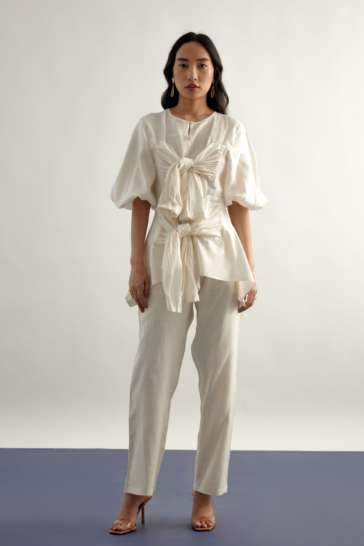 Echo Linen Tie up Top and pant Set