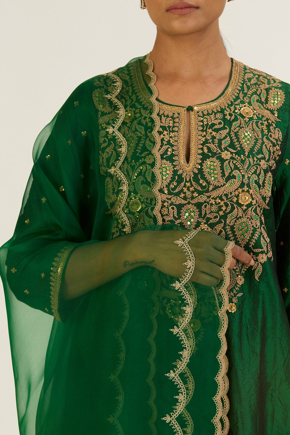 Kaveri Green Dupatta