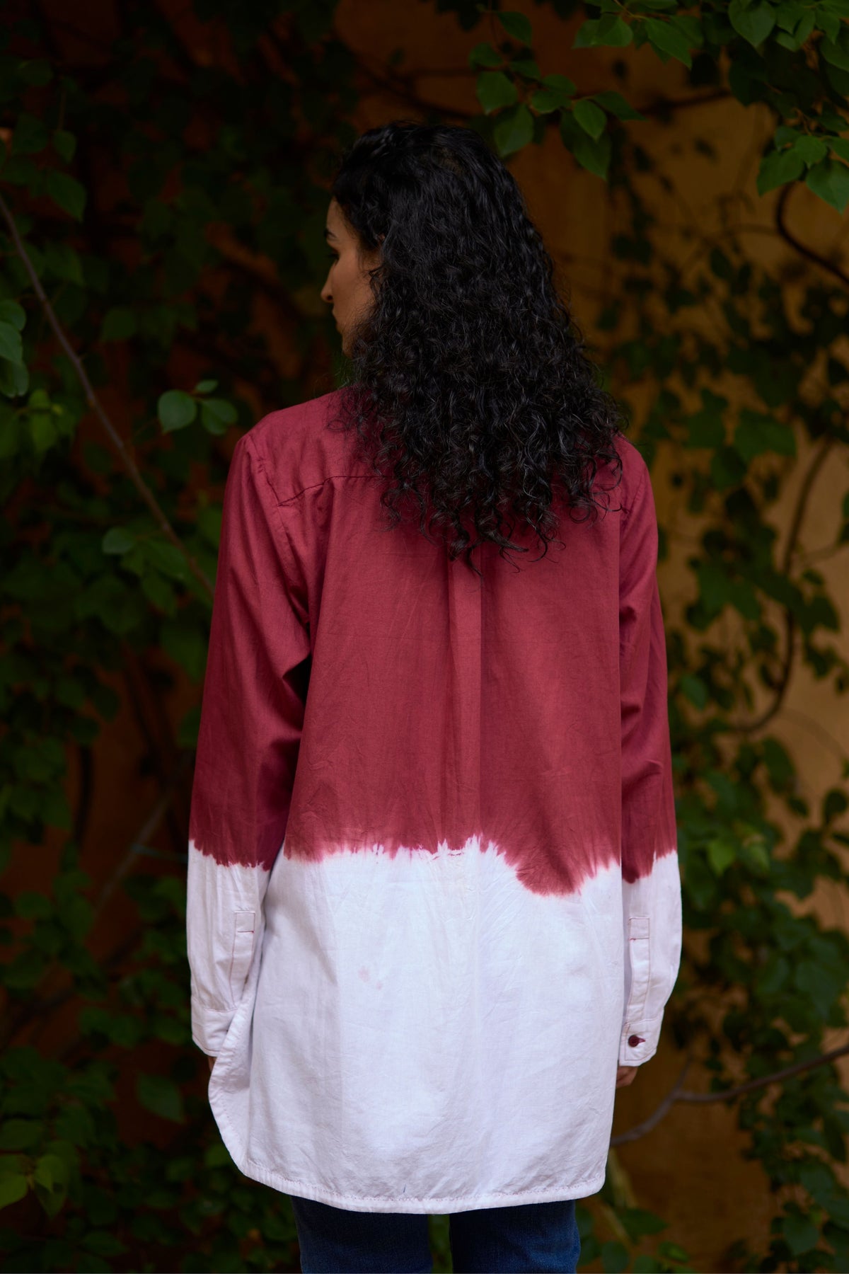 Ombre Red and White Shirt